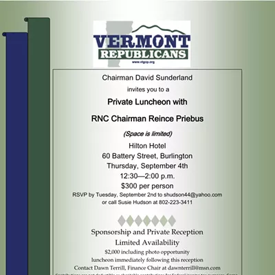 Image: Chicken at the Hilton: Vermont GOP Holds Closed-Door Fundraiser With RNC Chairman