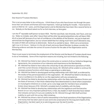 Image: Source Watch: Ex-VSEA Employee's Letter Calling for Dismissal of Union Chief