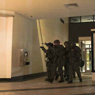 Image: To Simulate a Shooting, Vermont State Police Occupy Burlington Town Center