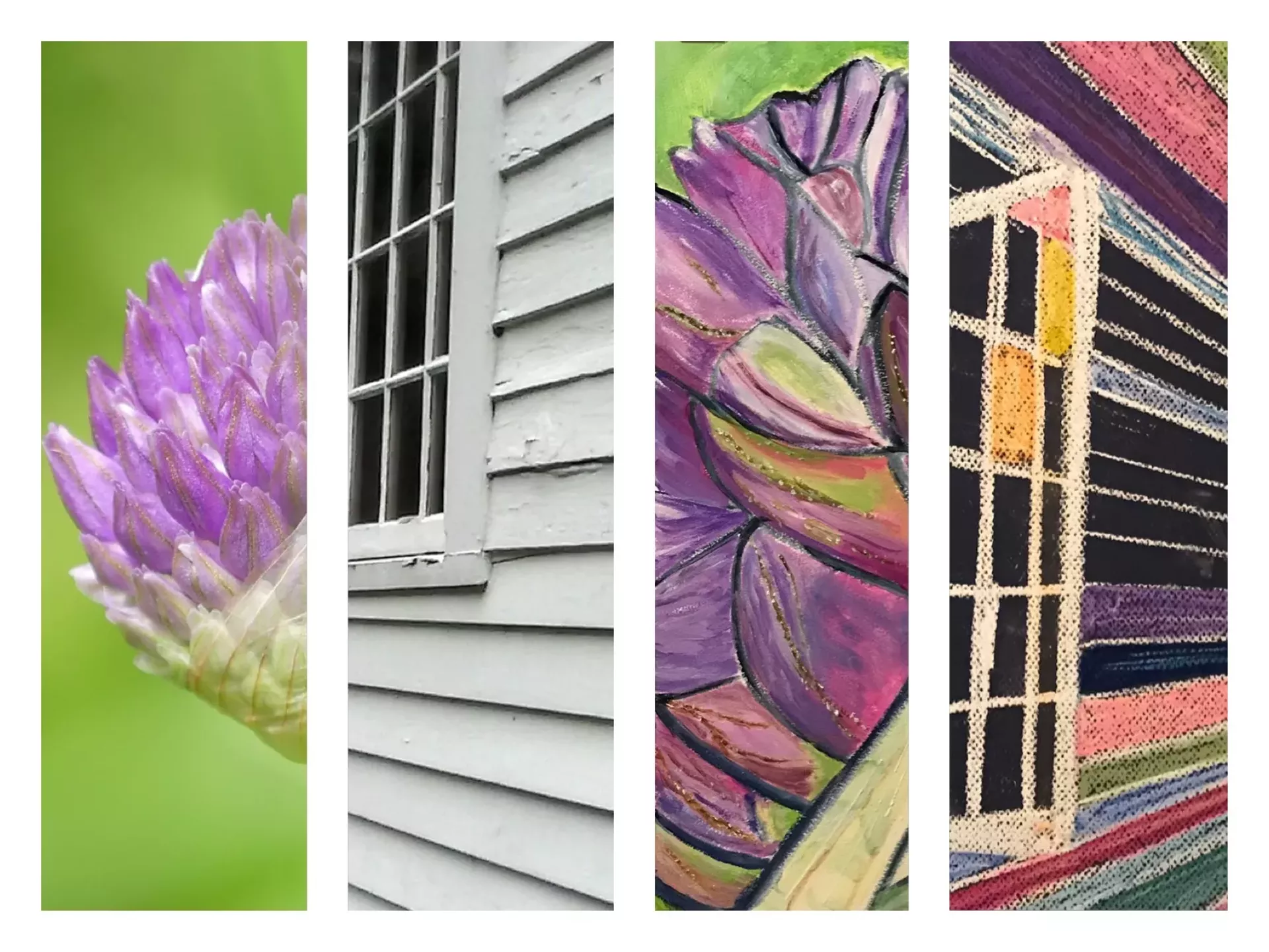 Details of photographs by NatEli Boze and paintings by Becky Cook