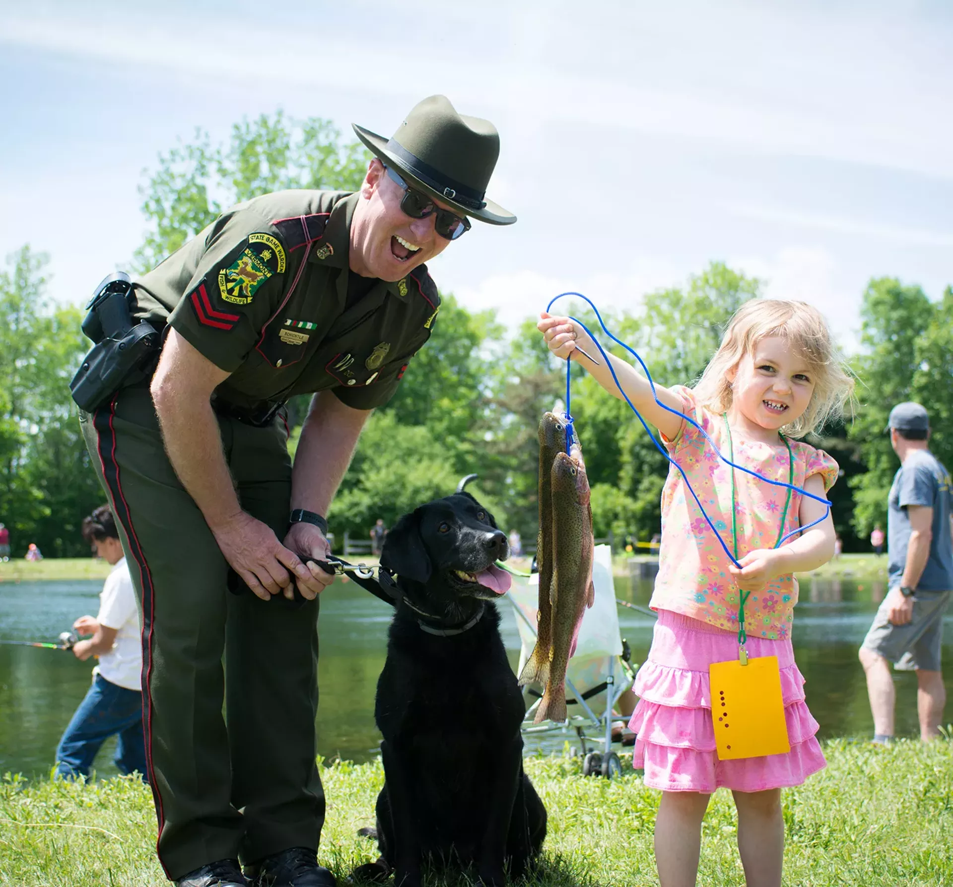 kids get a chance to catch real trophy trout!