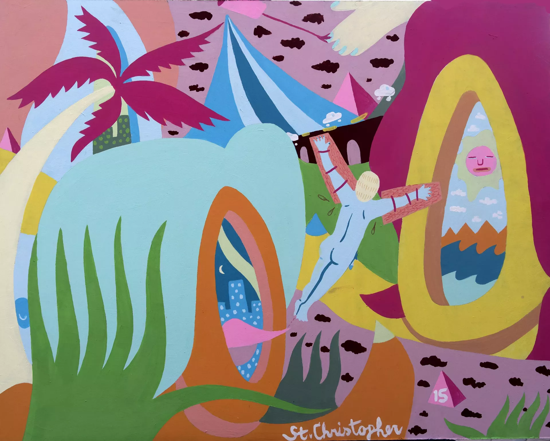 "Moorno 18: Lord knows they don't need us here," painting by St. Christopher