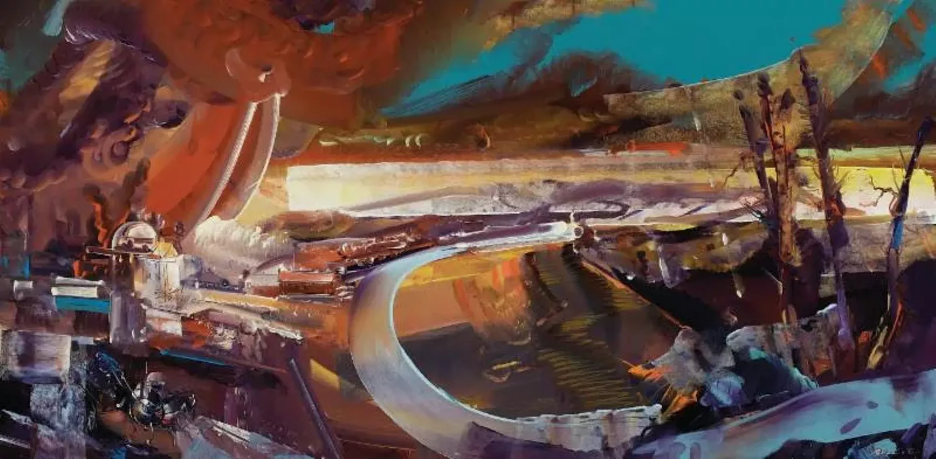 "Temple in the Wilderness," oil painting by David Brewster