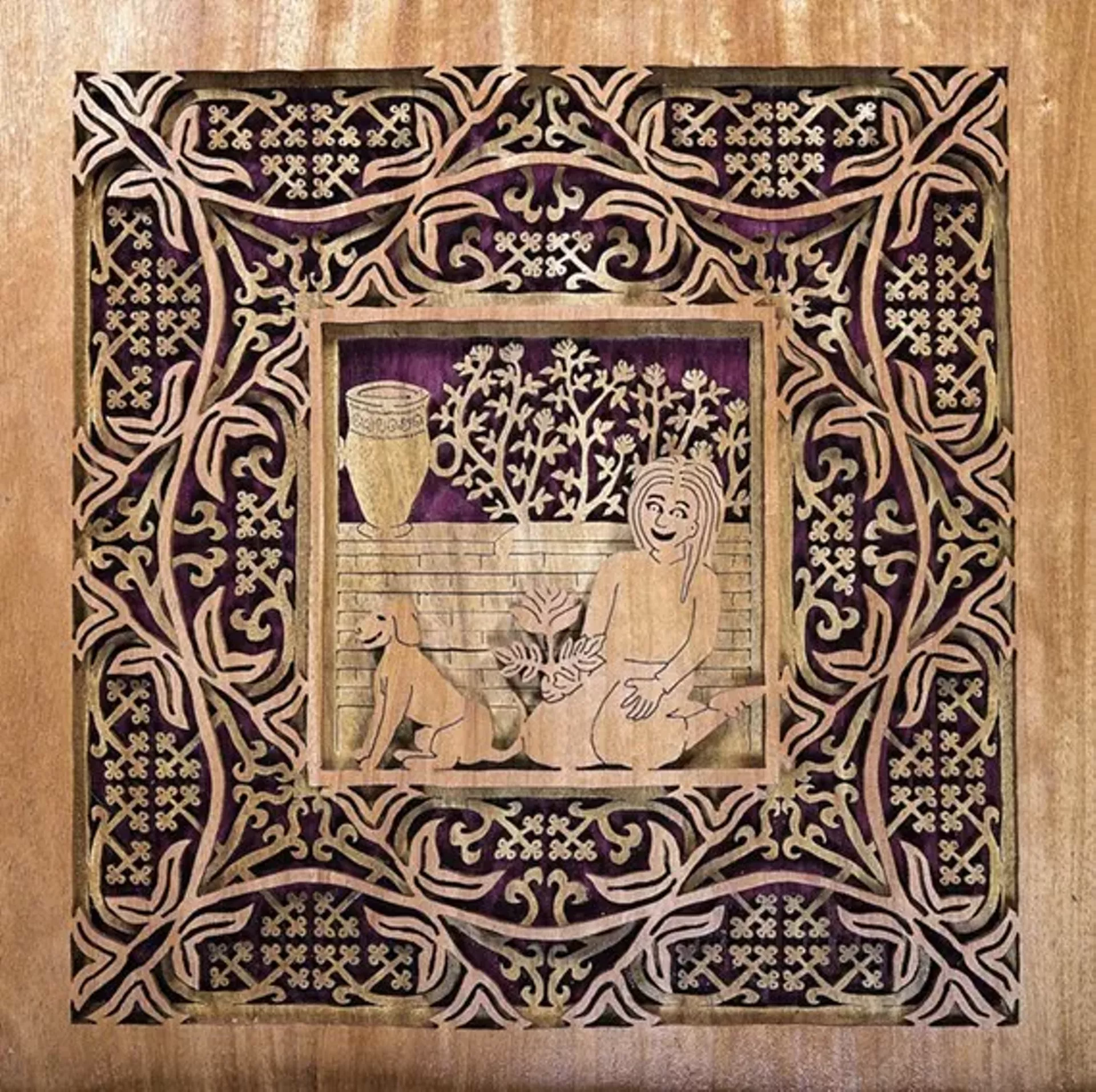 "The Flower Garden II," wooden scrollwork by Jeremy Lee MacKenzie