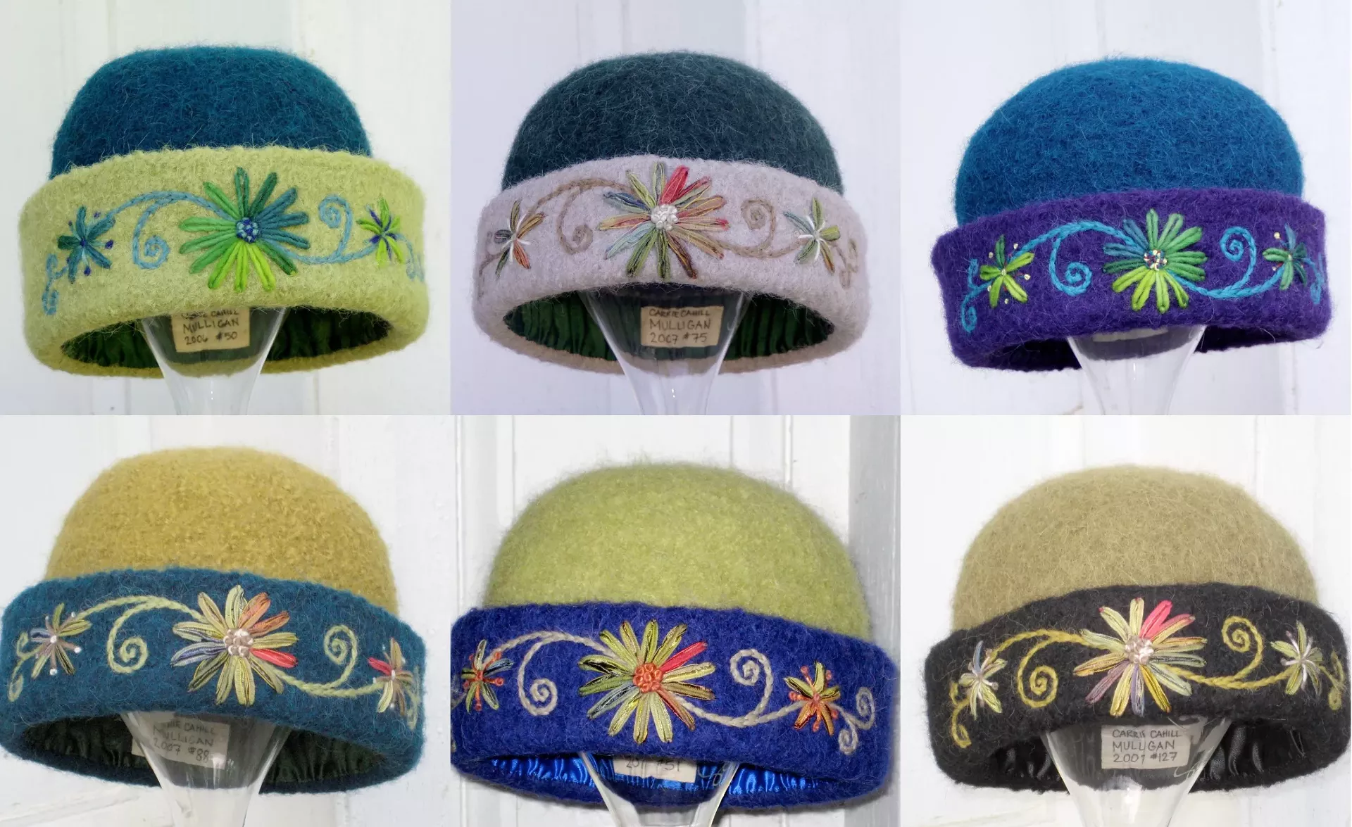 Wool hats by Carrie Cahill Mulligan