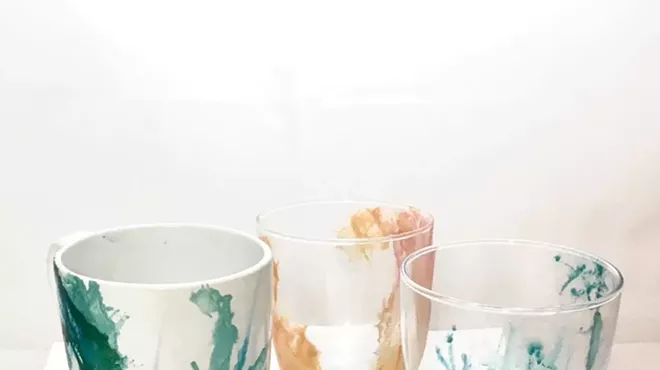 Image: Painted Marbled Glassware