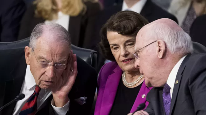 Image: Leahy at Kavanaugh Hearing: 'What Are We Hiding?'