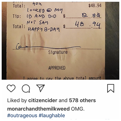 Image: To Tip or Not to Tip, to Post or Not to Post? Monarch & the Milkweed Stirs Controversy