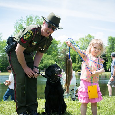 kids get a chance to catch real trophy trout!