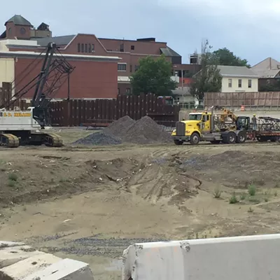 Image: Workers Remove Crane From Site of Long-Stalled CityPlace Project