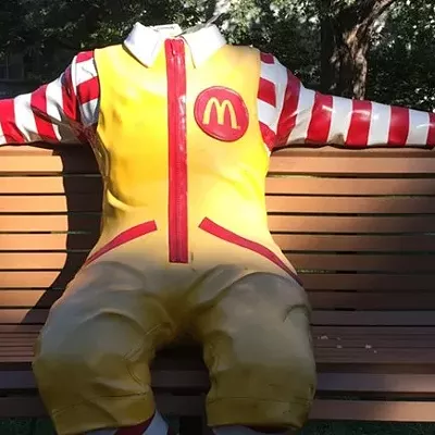 Image: In Burlington, Vandals Lop Off Ronald McDonald's Head, Feet