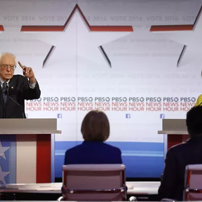 Image: Clinton, Sanders Appeal to Black, Hispanic Voters at Sixth Debate