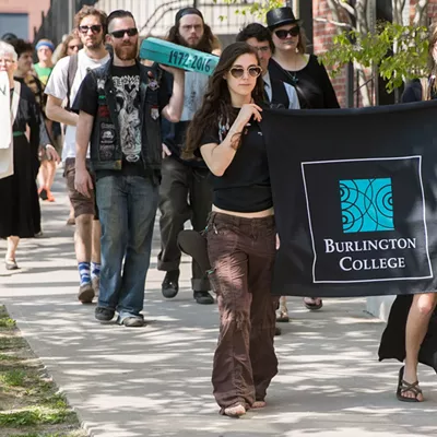Image: Burlington College Students Hold Mock Funeral for Their School