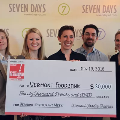 Image: Vermont Restaurant Week Donates $20,000 to the Vermont Foodbank