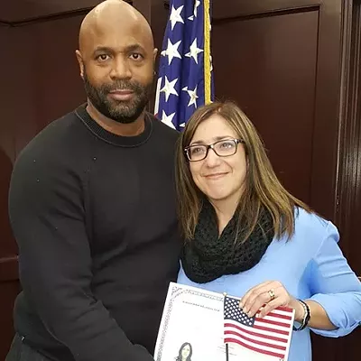 Image: The Day After Trump's Victory, a Woman Takes the Citizenship Oath