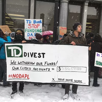 Image: Dakota Access Pipeline Opponents March on TD Bank in Montpelier