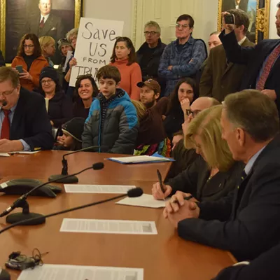 Image: Amid Protesters, Vermont Electors Cast Votes for Clinton