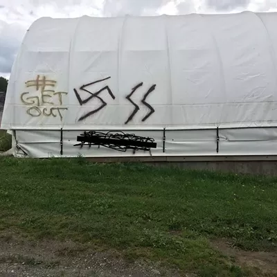 Image: Reward Offered After NEK Farm Tagged With Racist, Nazi Graffiti