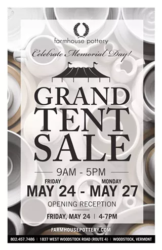 Image: Farmhouse Pottery Grand Tent Sale