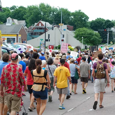 Image: Vermonters Take to the Streets to Protest Immigration Policies