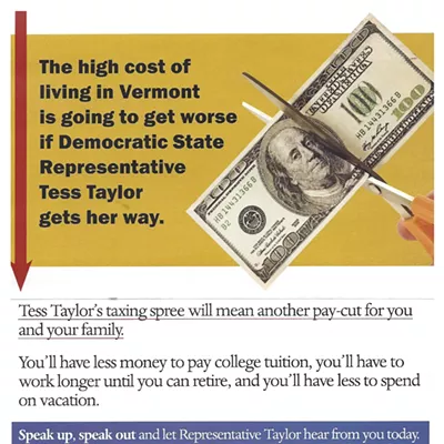 Image: Vermonters First Hits House Democrats with Anti-Tax Mailer