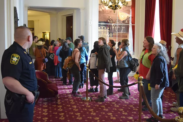 A Less Raucous Protest Puts Statehouse on Alert