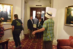 A Less Raucous Protest Puts Statehouse on Alert