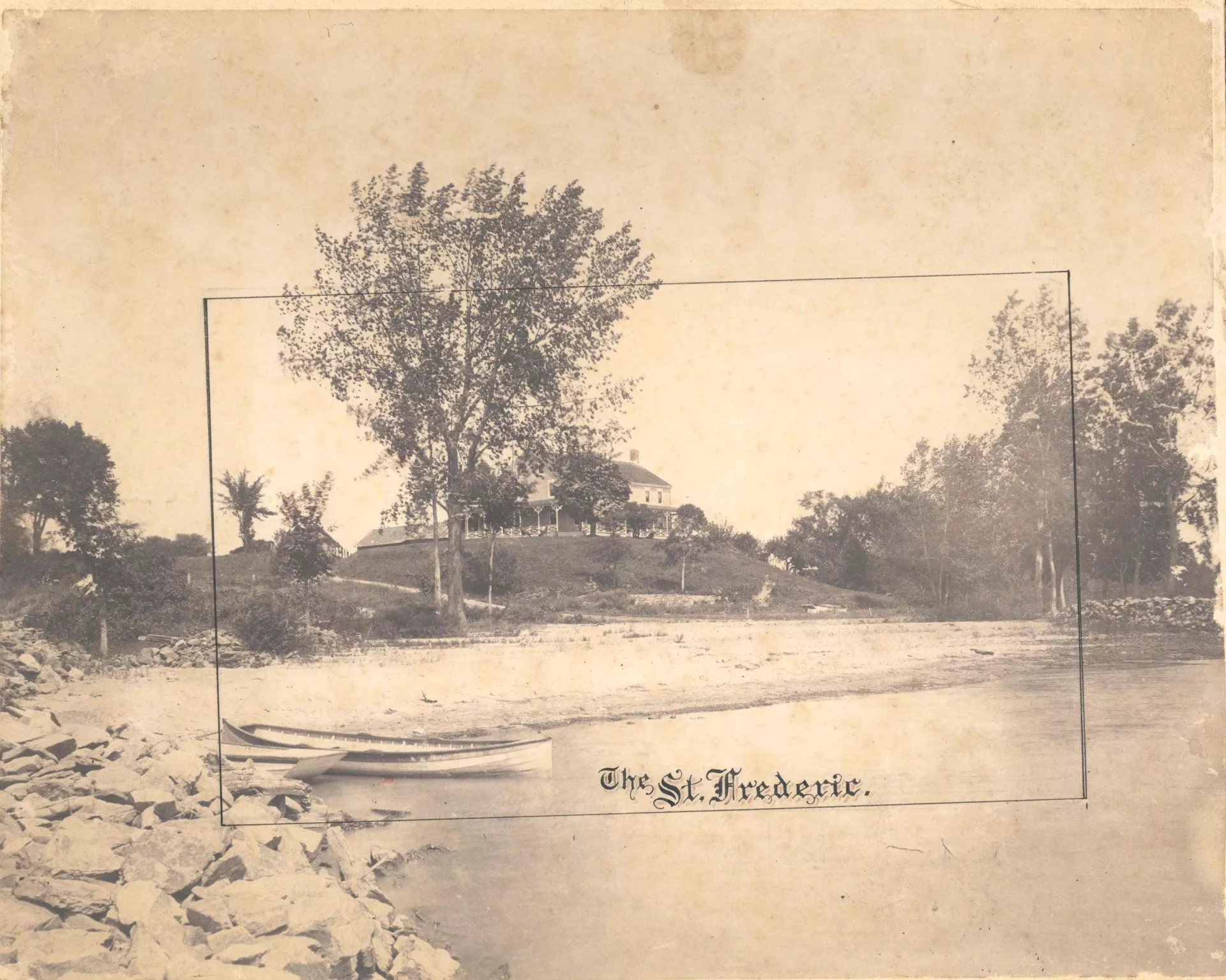 An old photo of Chimney Point Historic Site