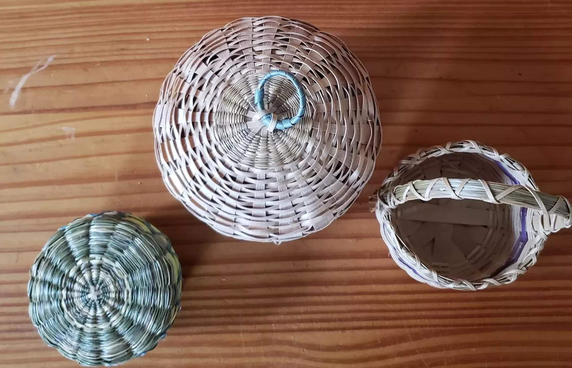Traditional Abenaki baskets by Kerry Wood