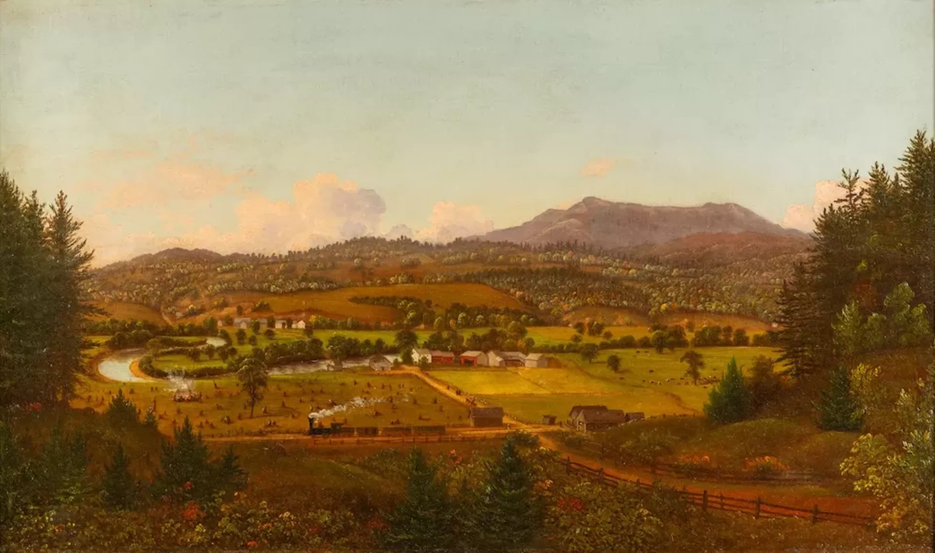"Steam Train in North Williston, Vermont" by Charles Louis Heyde
