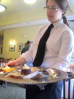 Amanda Geil with the dessert tray