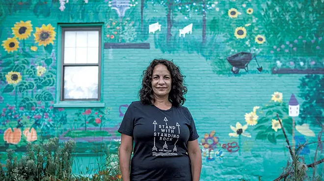 Image: An Artist Stakes Her Claim to a Wall Covered by a Controversial Mural
