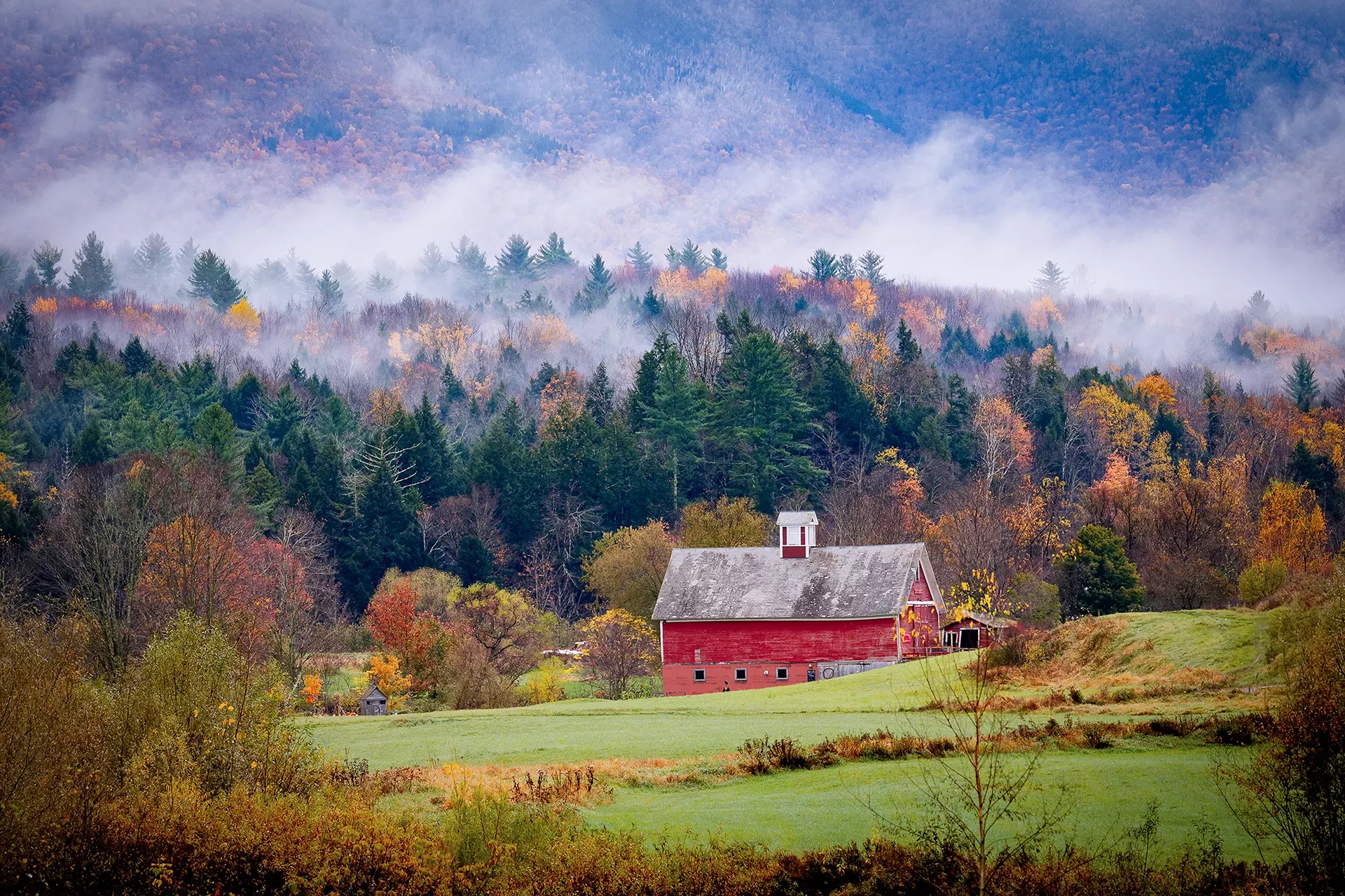 "Red Barn on Lower Pleasant Valley Road" by Francois de Melogue