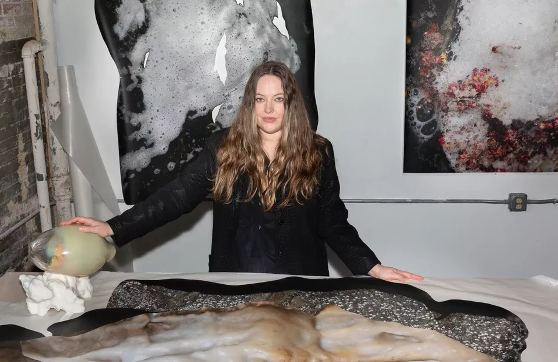 Mollie McKinley in the studio