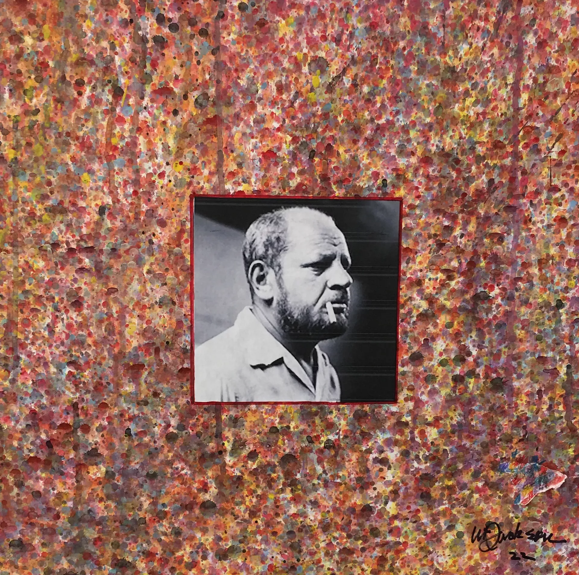 Mixed-media painting by "W.T. Jackson" (aka Bill Ramage)