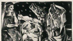 Blind Minotaur Led by a Little Girl in the Night (1934)