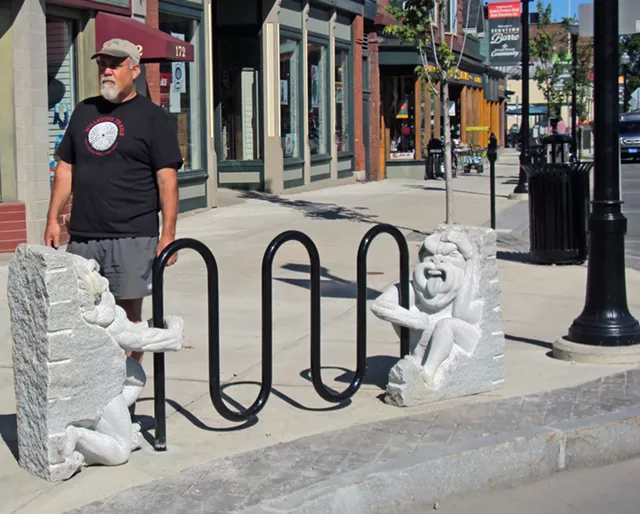 Gargoyles Guarding Bikes in Barre, and Other New Sculptures