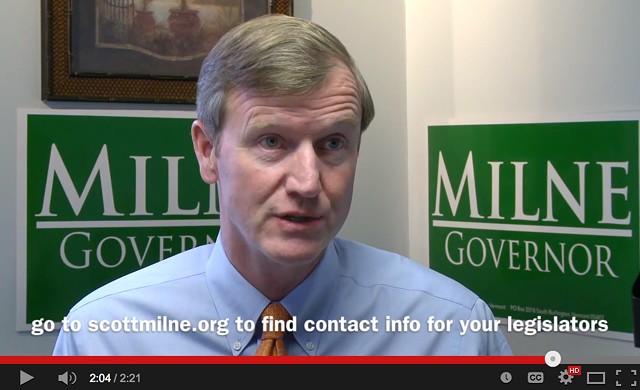 Scott Milne urges legislators to support his candidacy in latest web ad. - SCREEN SHOT