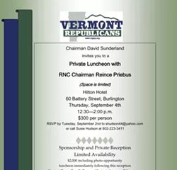 Chicken at the Hilton: Vermont GOP Holds Closed-Door Fundraiser With RNC Chairman