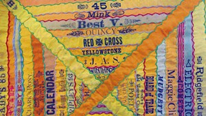 Cigar Ribbon Quilt that inspired the poem "Union Label" by David Weinstock