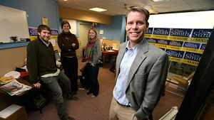 Dan Smith with campaign staff