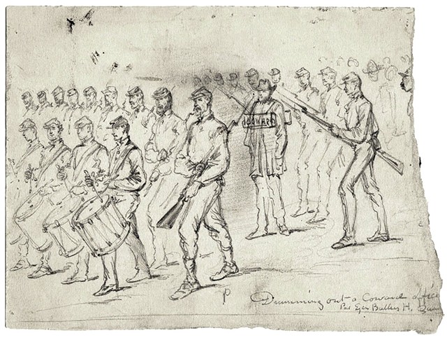 "Drumming Out a Coward Officer" by Edward F. Mullen - COURTESY OF FLEMING MUSEUM;