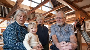 Emilie and Stuart Alexander with their grandchildren Hazel and Asa