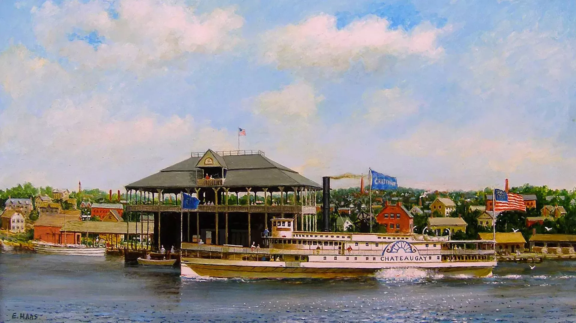 "Steamboat Chateaugay in Burlington Harbor, ca. 1895" by Ernest Haas