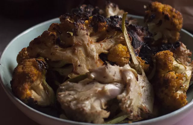 Farmers Market Kitchen: Fire-Roasted Cauliflower en Dijon