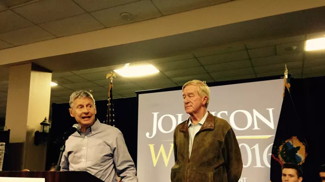 Image: Gary Johnson, William Weld Make South Burlington Campaign Stop