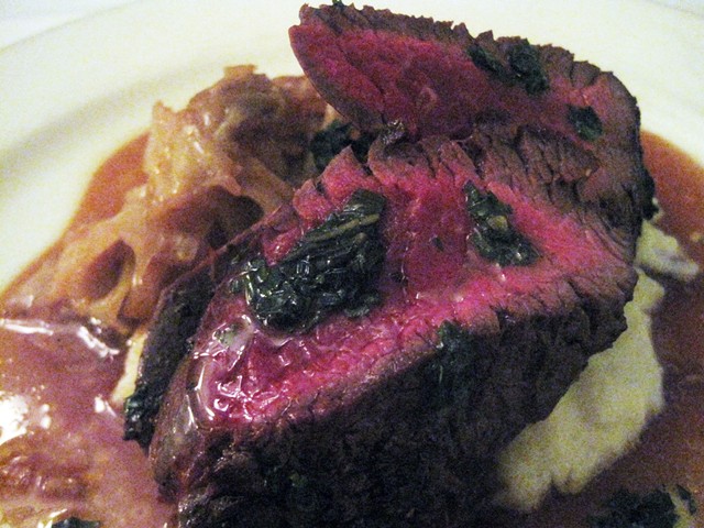 Grilled hanger steak