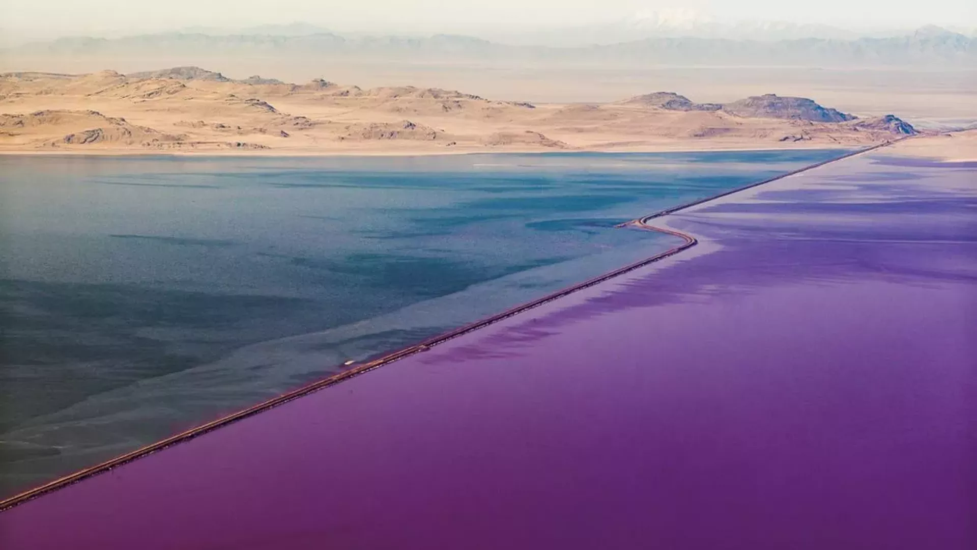 "Union Pacific's Rock-filled Causeway" by Sallie Dean Shatz