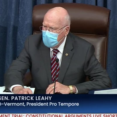 Image: Impeachment Trial Begins With Leahy at the Helm &mdash; and in the Spotlight