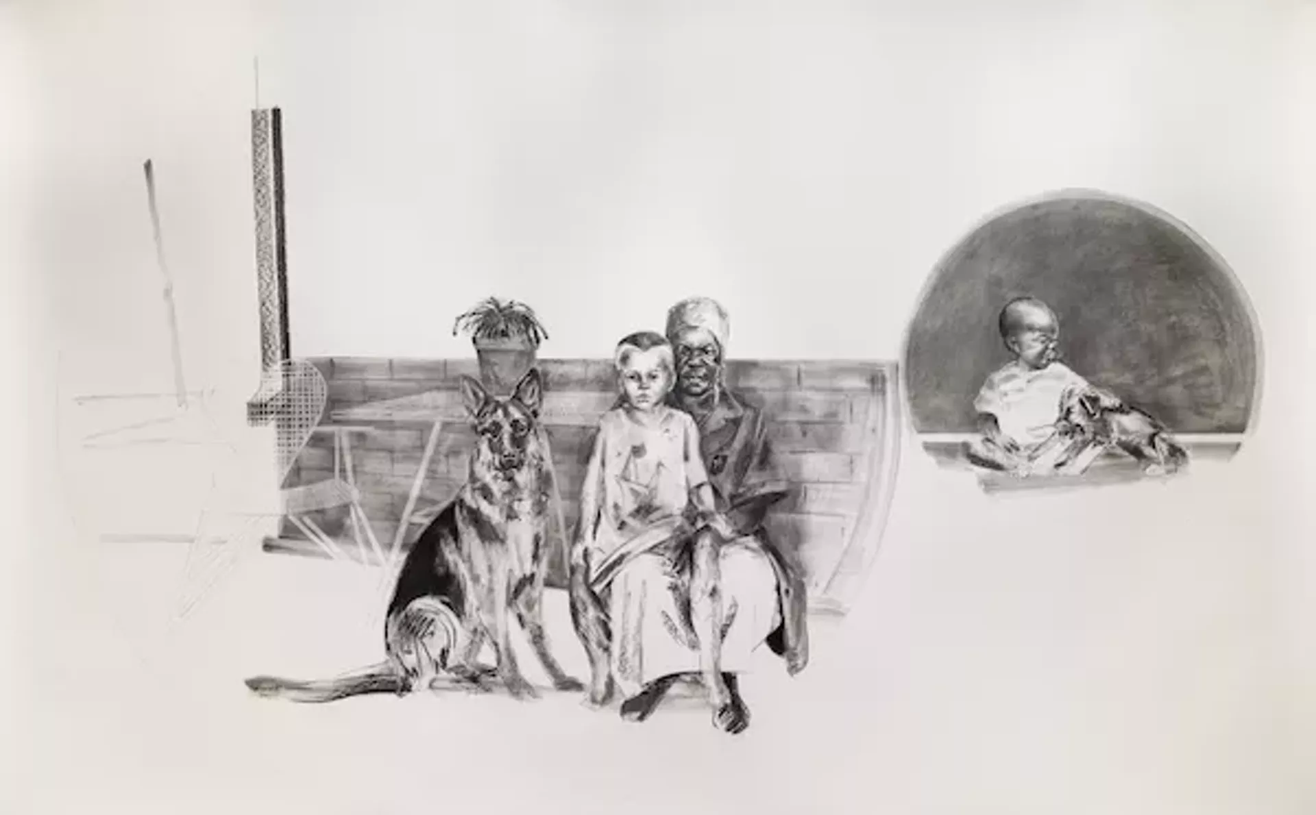 "Woman Sitting" by Meleko Mokgosi